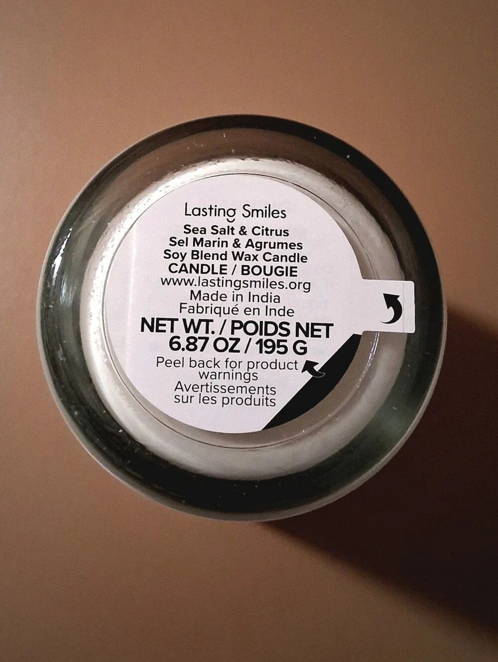 Lasting Smiles Sea Salt & Citrus Aromatherapy Candle